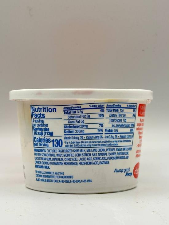 HOOD 4% Cottage Cheese with Peach  453g