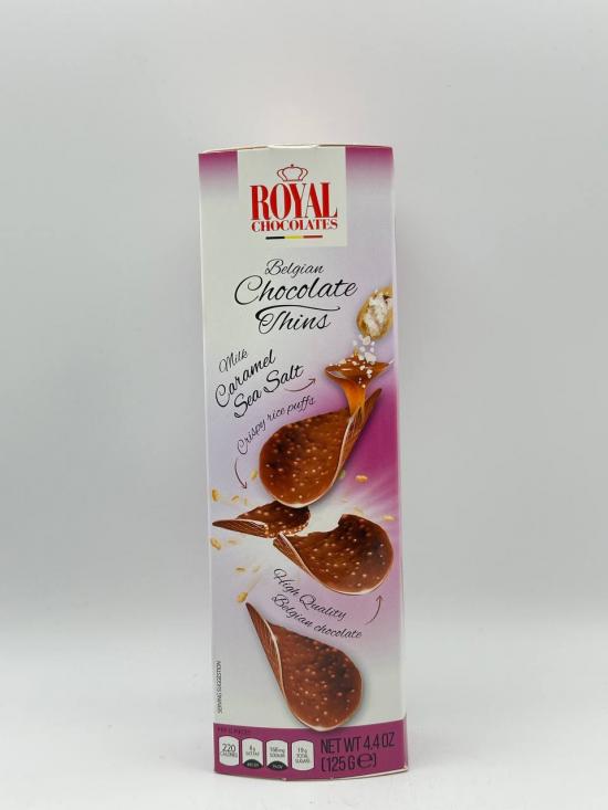 ROYAL MILK CARAMEL CHOCOLATE THINS 125G