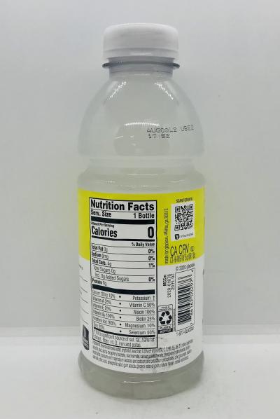 Vitaminwater Squeezed lemonade flavored 591mL.