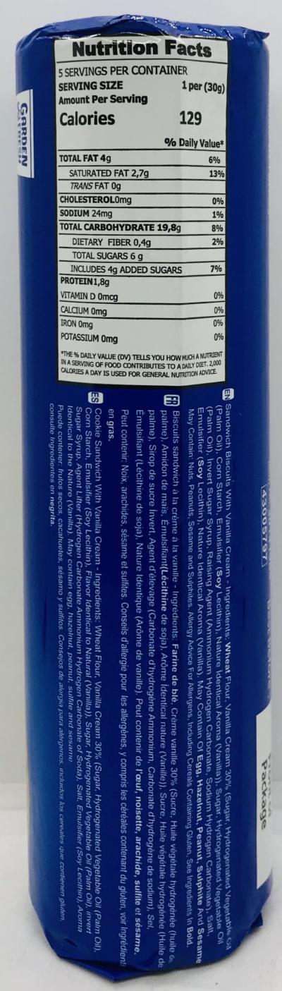 Garden Fresh Vanilla Cream Sandwich Cookies 140g