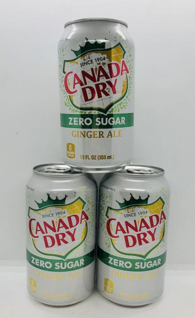 Canada Dry zero sugar  355mL. (12pack in box)