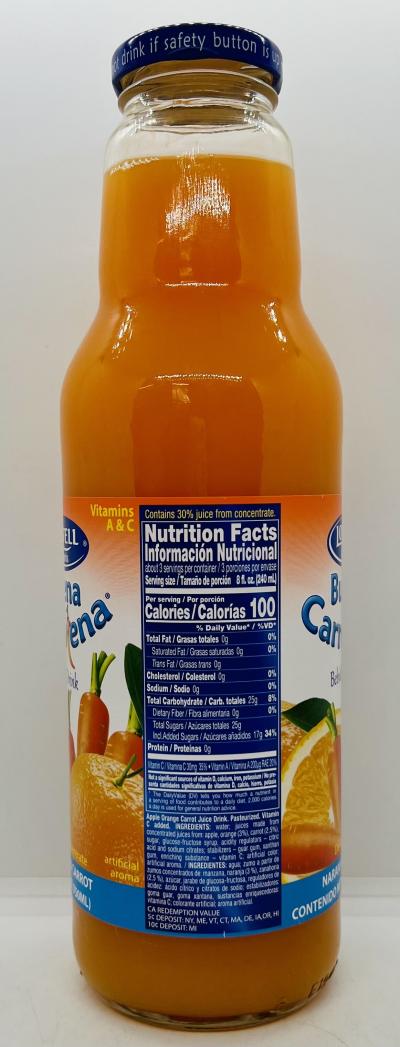 Lowell Orange &amp; Carrot Juice 750mL.
