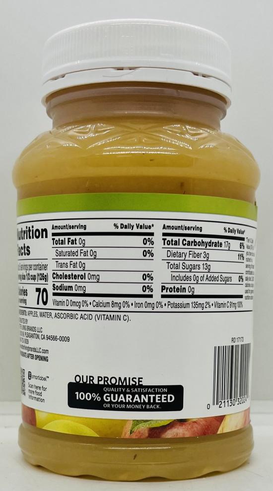 Apple Sauce Unsweetened 666g.