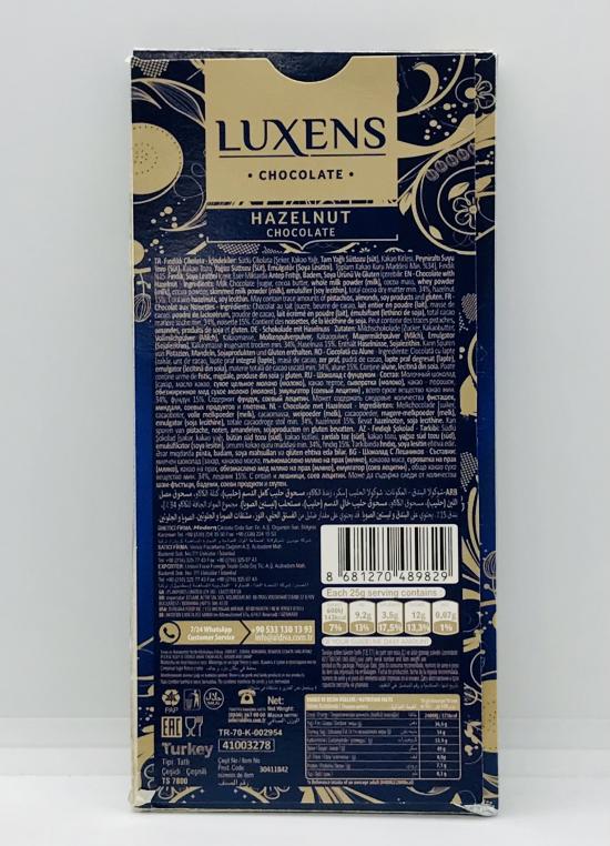 Luxens Chocolate Hazelnut 80g.