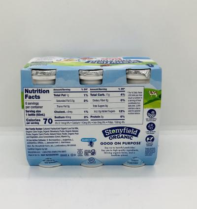 Stonyfield Smoothie strawberry banana 6Pk