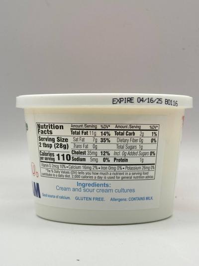 GREEN VILLAGE Canadian style Sour Cream 425g