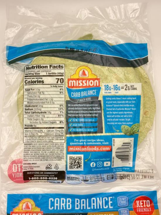 Mission Carb Balance Spinach herb 340g